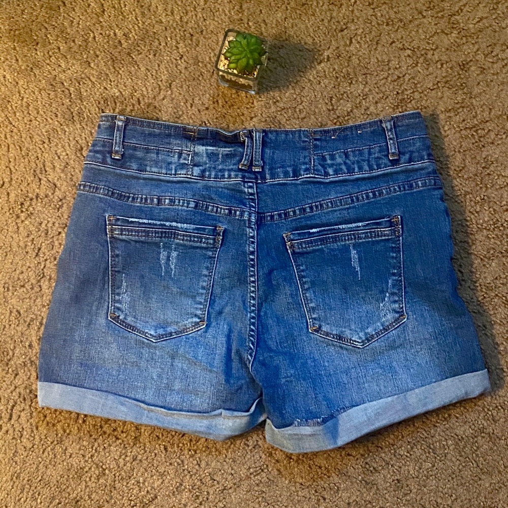 PAPAYA HIGH RISE CUFF SHORTS Size Large - Picture 4 of 13